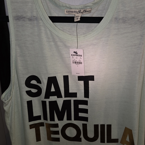 Express Light Green Tank with Bold Text - Picture 3 of 5